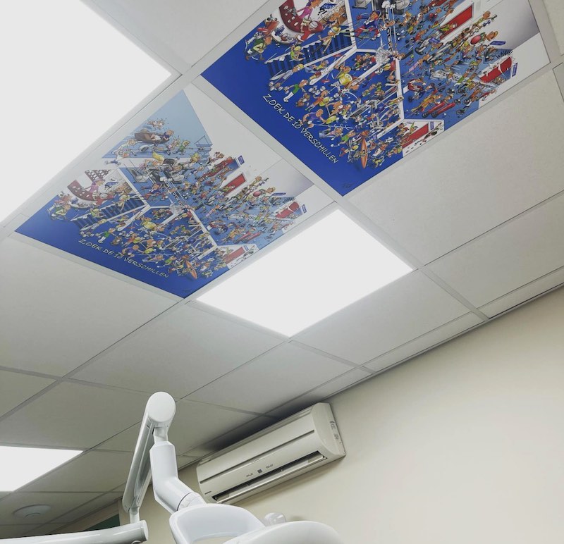 Afleiding boven de tandartsstoel