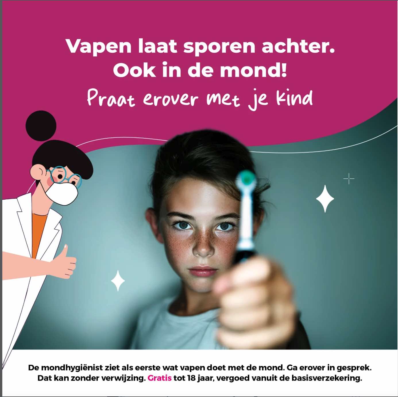 vapen laat sporen achter in je mond - nvm