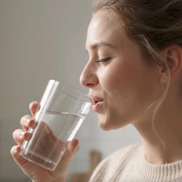 gewoon een glas water voor sterk gebit